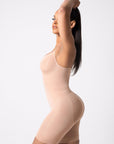 Alice - Full Body Tummy Control Bodysuits - Bella Fit USXS/SBeige