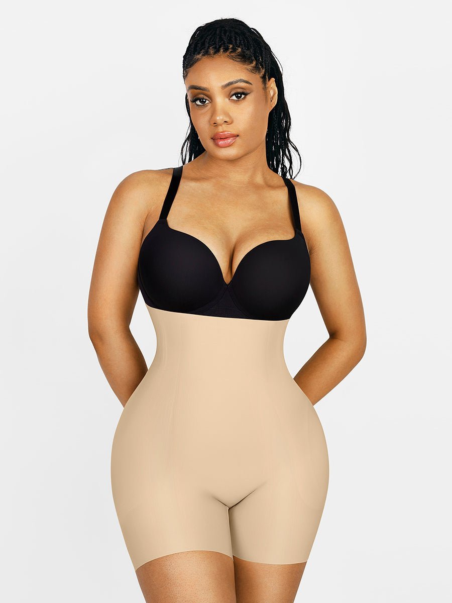 Angelina - High-waisted Butt Lifter With Removable Hip Pads - Bella Fit USSBeige