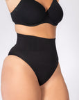 Esther - High Waisted Tummy Control Body Shaper Panties - Bella Fit USBlackXS/S