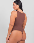 Solana - Sleeveless High Neck Bodysuit - Bella Fit USXS/SBrown