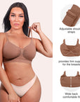 Ashley - Seamless Shaping Bra with Adjustable Shoulder Straps - Bella Fit USSBlack