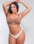 Ashley - Seamless Shaping Bra with Adjustable Shoulder Straps - Bella Fit USSBeige