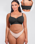 Ashley - Seamless Shaping Bra with Adjustable Shoulder Straps - Bella Fit USSBlack