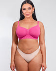 Ashley - Seamless Shaping Bra with Adjustable Shoulder Straps - Bella Fit USSPink