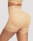 Cindy - High Waist Lace Butt Lifter Tummy Control Panty - Bella Fit USSBeige