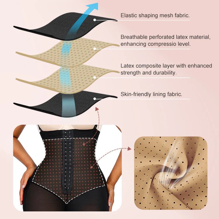 Felicia Short Powernet® - Core Sculpt Open Bust Shaping Bodysuit - Bella Fit USSBlack