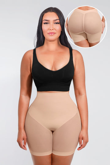 Madison - Tummy Slimming Low Back Mesh Butt Lifter - Bella Fit USXSBeige