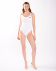 Snatched Built in Shapewear Swimsuit - Power Shaping Effect - Bella Fit USXSWhite