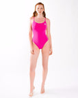 Snatched Built in Shapewear Swimsuit - Power Shaping Effect - Bella Fit USXSPink